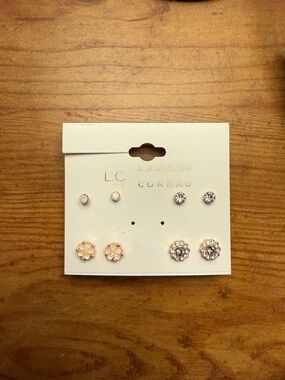 Lauren Conrad Mixed Stud Earring Set - Rose Gold